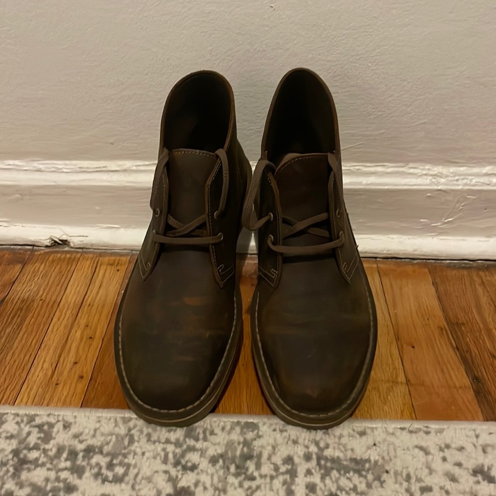 Clarks Mens Bushacre 3 Block Heel Chukka Boots